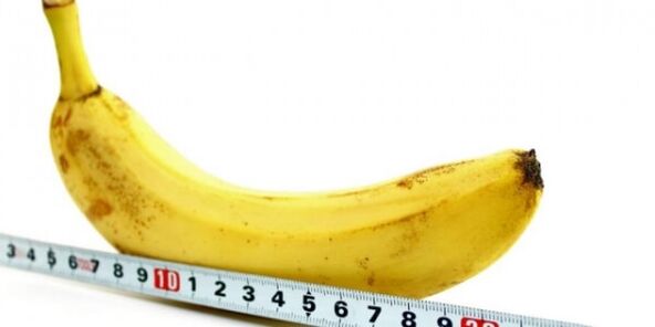banán mérése pénisz formájában és annak növelésének módjai